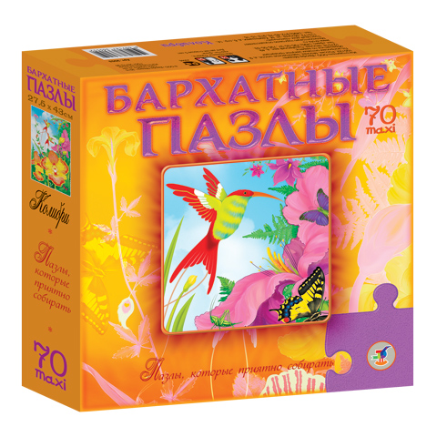Пазл 2053 бархатный Колибри (алый бархат) Дрофа-Медиа ― Игрушки в Томске