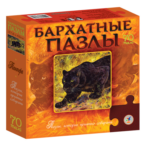 Пазл 1751 бархатный Пантера (черный бархат) Дрофа-Медиа ― Игрушки в Томске
